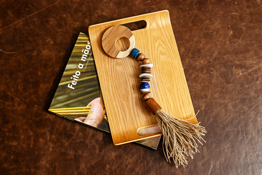 Enfeite de maçaneta de cerâmica esmaltada